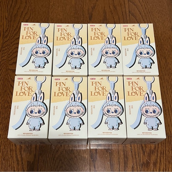 [NEW] POP MART Mini Labubu Pin for Love Vinyl Plush Pendant Blind Box (D Blue) - Picture 6 of 10
